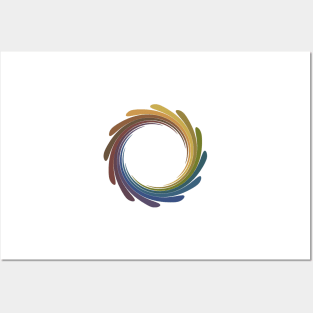 Earthy color wheel whorl Posters and Art